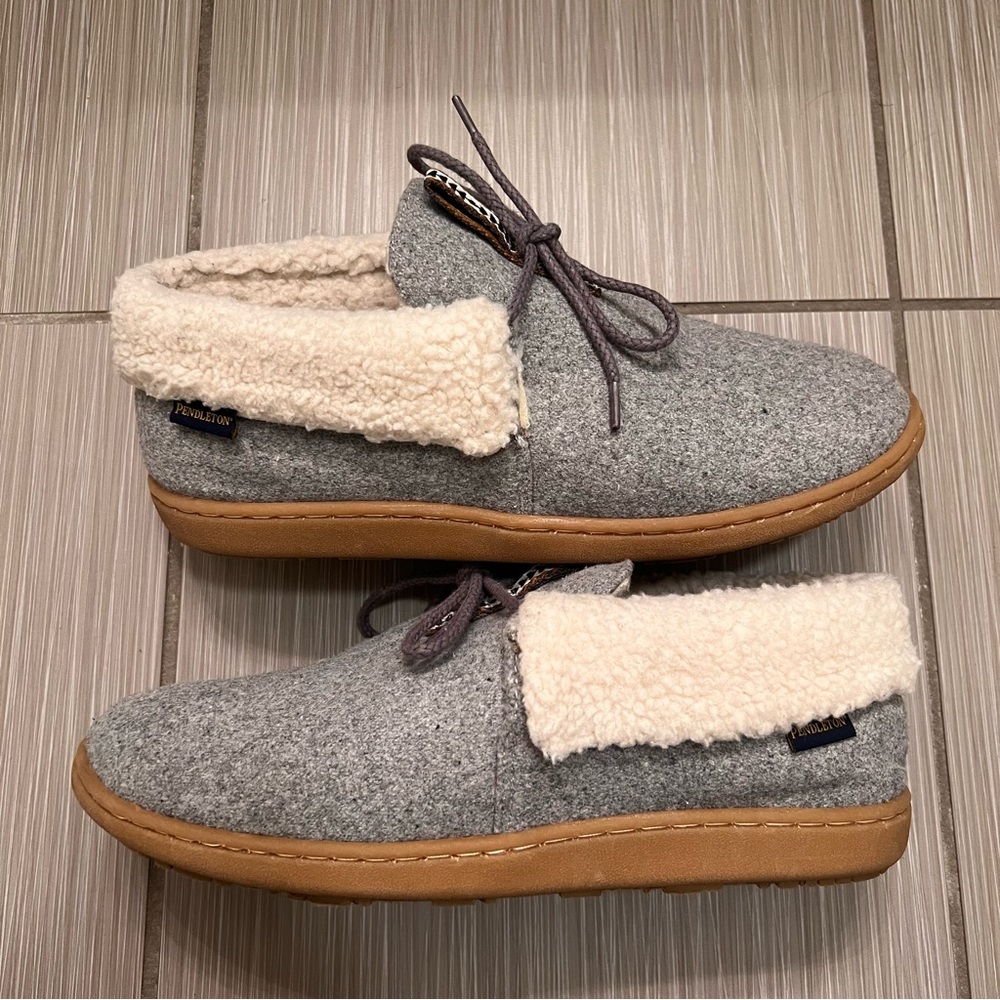 Pendleton Caravan Slippers Wool Washable Sherpa L… - image 1